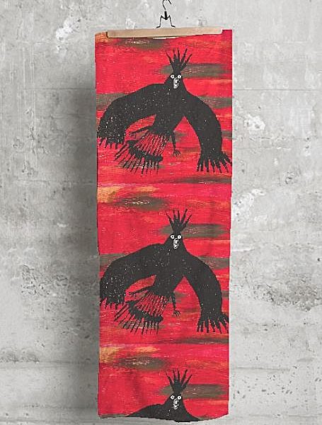 Aboriginal Scarves Black Cockatoo