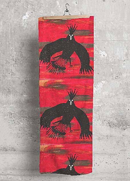 Aboriginal Scarves Black Cockatoo