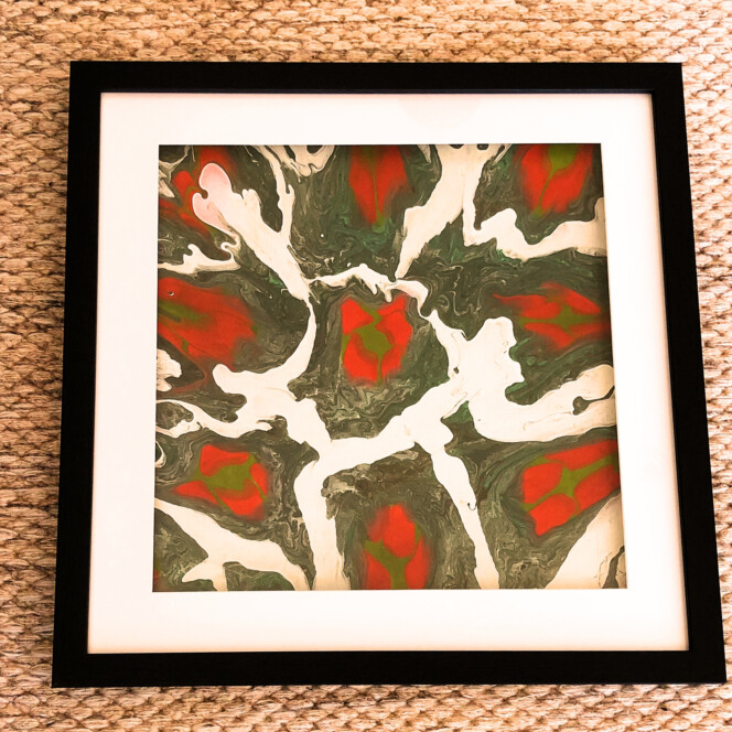 ABORIGINAL ARTWORK, IRON BARK FLOWERS