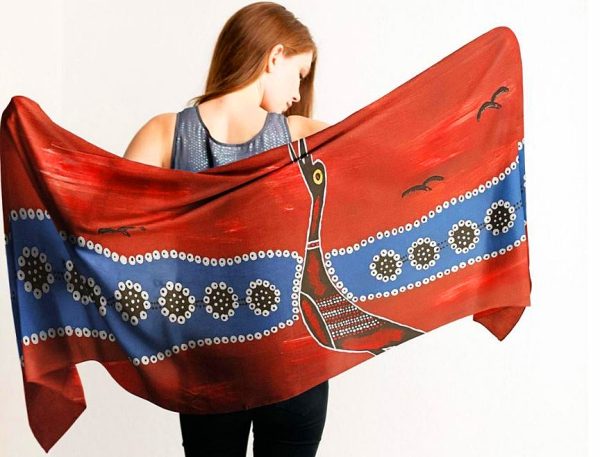 Aboriginal Scarve Brolga Bird
